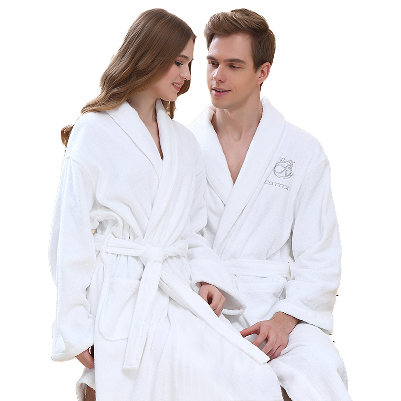 CHINEE Hotel Pure Cotton Quick Dry Eco Friendly Bathrobe Pajamas for Men and Women