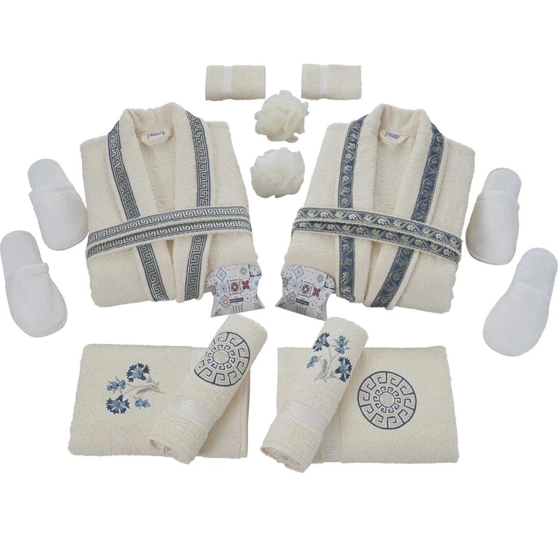 CHINEE Hotel Sleepwear Waffle Bathrobe Towel Set 100% Cotton Men Woman Bathrobe For Spa Bathroom