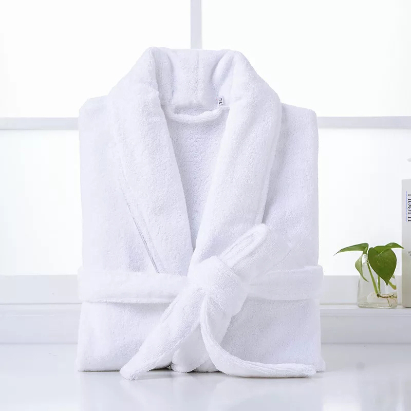 CHINEE Hotel Women Kimono Bathrobe Spa Sleepwear Velour Cotton Bath Robes