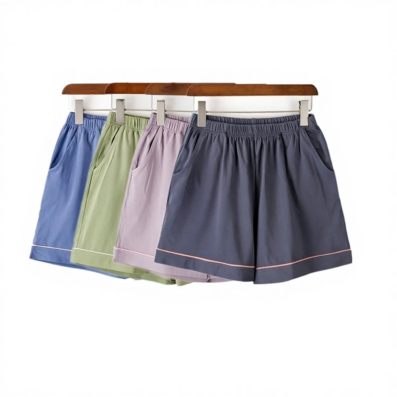 CHINEE Ice Silk Cotton Women's Shorts Casual Fashion Pajama Pants Western style Figure flattering Sports Internet famous Plus size Soft