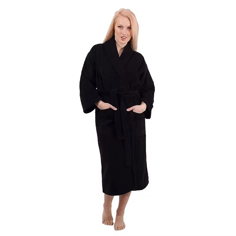 CHINEE In Stock Plush Oversize Winter Soft Warm Long Flannel Bathrobe with Hooded Women Thick Night Fleece Bath Robes