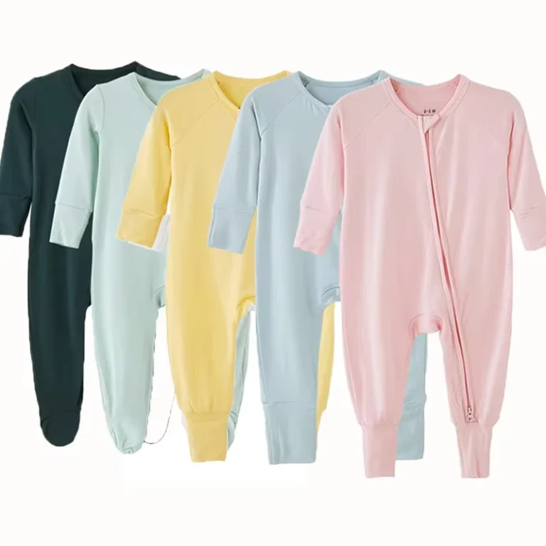 CHINEE-Infant-Sleepsuit-Bamboo-Fiber-Toddler-Onesie-Baby-Kids-Onesie-Pajamas-Bodysuit-Sleeping-Suit-Magnetic-Pajamas-1