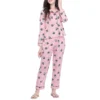 CHINEE Jersey Women's Sleepwear Night Suit Long Sleeve Shirts Pajama Top OEM Serviced Breathable Quick Dry Polyester Cotton