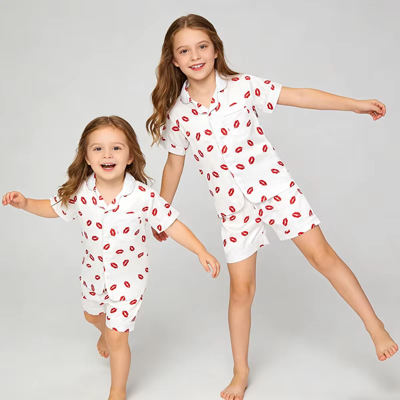 CHINEE Kids Bamboo Baby Girl Pajamas Gift Children Casual Homewear Sets Cotton Soft Children's Sleepwears