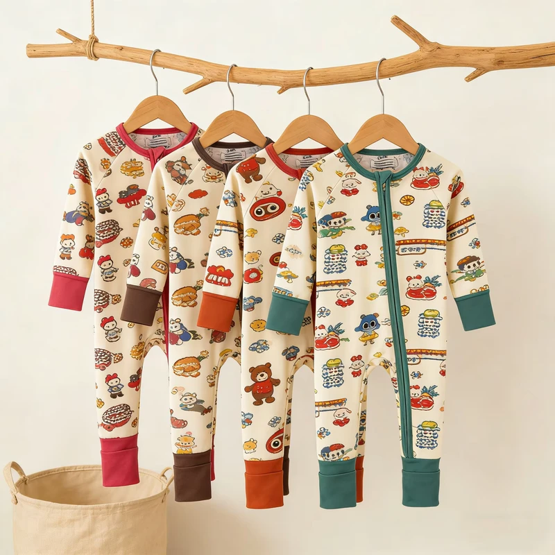 CHINEE Kids Bamboo Romper Baby Zippy Sleeper Infant Sleepwear Pajama Set ODM Manufacturer Direct Fast Delivery Custom