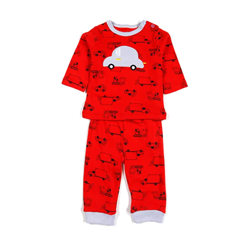 CHINEE Kids Cartoon Pajamas Four Seasons Print Baby Clothes Unisex Kids Cotton Baby Clothes Set Printing Kids Pajamas Set