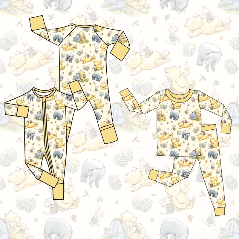 CHINEE Kids Clothing Children Sleepwear Long Sleeves Tops Long Pants Toddler 2PCS Pajamas Set