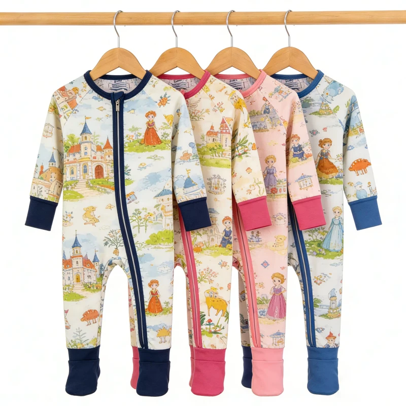 CHINEE Kids Elite Zippy Romper Baby Sleep Collection ODM Manufacturer Direct Fast Delivery Custom Pajama Nightwear Set
