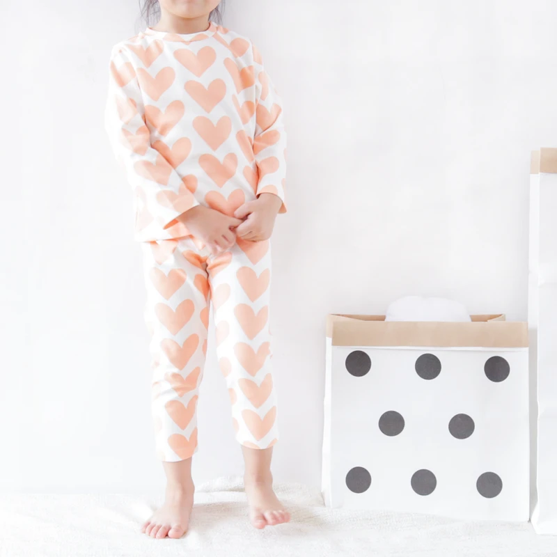 CHINEE Kids Girl Pajamas Clothes Baby 1 6 Years Two Piece Sleeping Clothes Children Home Wear Toddler Pajamas Cotton Kids Pajama Set