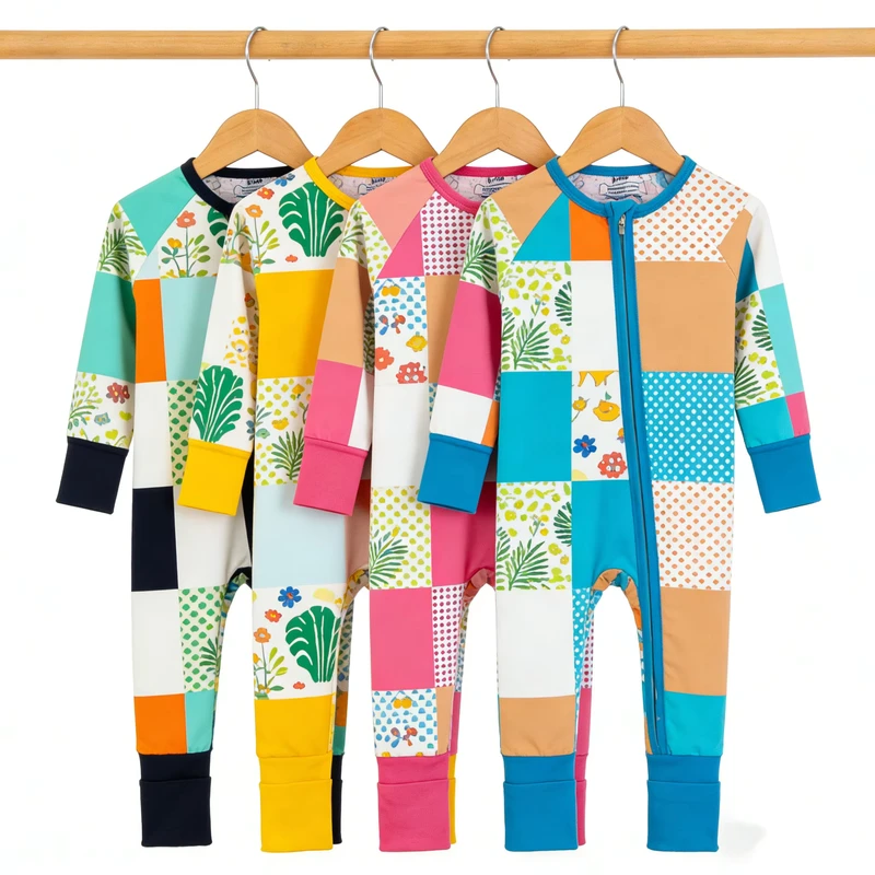 CHINEE Kids Luxury Zippy Romper Baby Sleepwear Collection ODM Manufacturer Direct Fast Shipping Custom Pajama Set