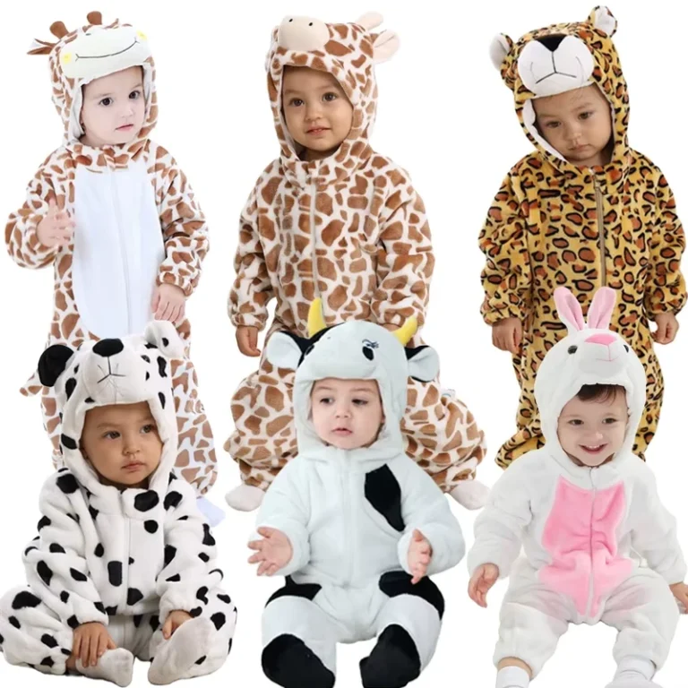 CHINEE-Kids-Onesie-Animal-Baby-Rompers-with-Zipper-Closure-Rabbit-Pajamas-for-Children