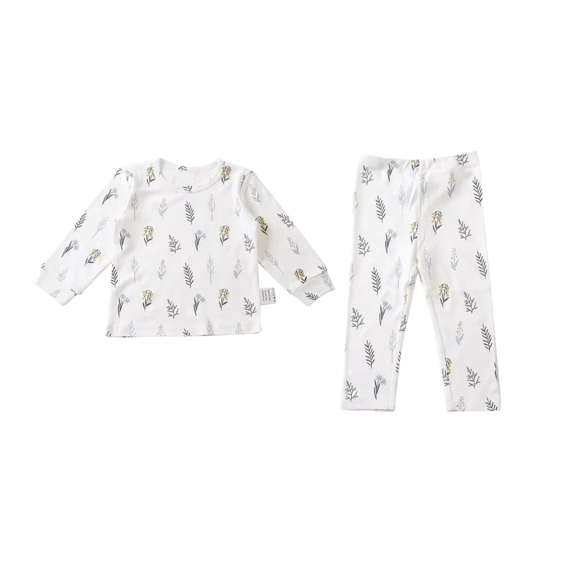 CHINEE Kids Pajamas Set Bamboo Cotton Custom Print Baby Sleepwear 2 Pieces Breathable Pajama for Kids