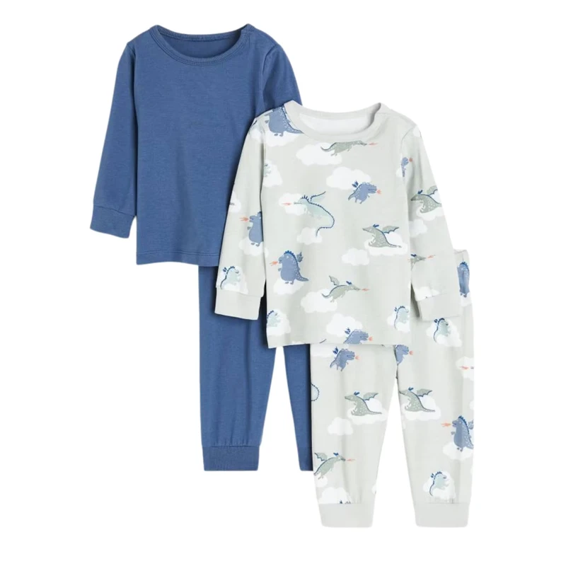 CHINEE Kids Summer Pajama Set Unisex Soft Breathable Eco Friendly Knitted Cotton Comfortable Premium Quality Children Sleepwear