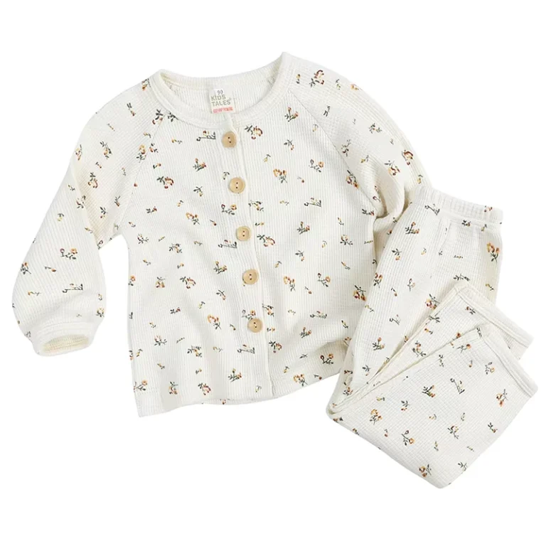 CHINEE-Kids-Tales-Knitted-Printed-Pajamas-Set-Sleepwear-Toddler-Girl-Cotton-Fall-Baby-Clothes-Girls