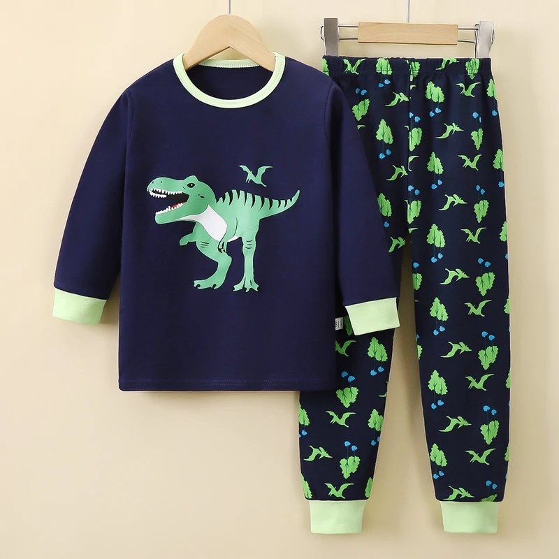 CHINEE Kids & Toddler Boys Pajamas 2 Piece Pjs Set 100% Cotton Sleepwear