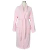 CHINEE Kimono 100% Turkish Cotton Terry Cloth Velour Hotel Long Bathrobe for Women