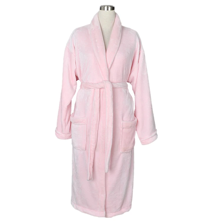 CHINEE Kimono 100% Turkish Cotton Terry Cloth Velour Hotel Long Bathrobe for Women