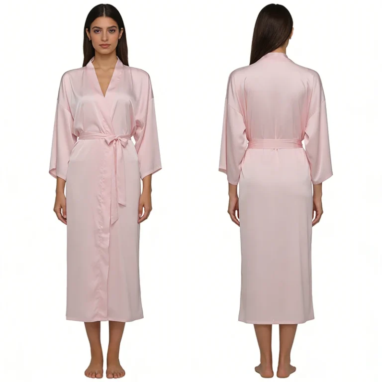 CHINEE Kimono Women Chiffon Robe Many Colors Full Length Bridal Robe Imitation Silk Elegant