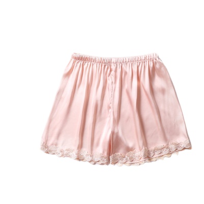 CHINEE Lace Satin Silk Women's Shorts Safety Leggings Pajama Bottoms for Summer Ladies Womens Sleepwear