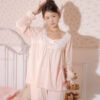 CHINEE Lace Sleepwear Women Pajama Sets Autumn Pants Sets for Women 2 Pieces Long Sleeve Solid Night Wears Ruffles Home Suit New