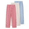 CHINEE Ladies Cotton Woven Flannel Pajama Lounge Sleep Pants Plaid Women Bottoms With Pocket and Drawstring