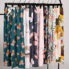 CHINEE Lady Fashion Summer Loose Pants Bow Elastic Waist Wide Leg Trousers Casual Home Sleepwear Women Floral Print Pajamas Pants