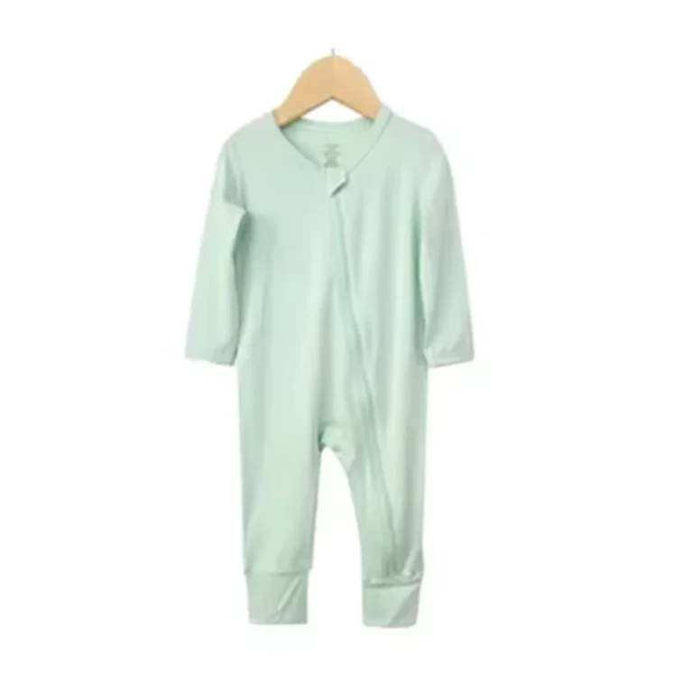 CHINEE-Lightweight-Thin-Double-Zipper-100-Silk-Seamless-Thermal-Long-Sleeve-Bodysuit-Kids-Pajamas-for-Infants-Toddlers-Summer-Comfort