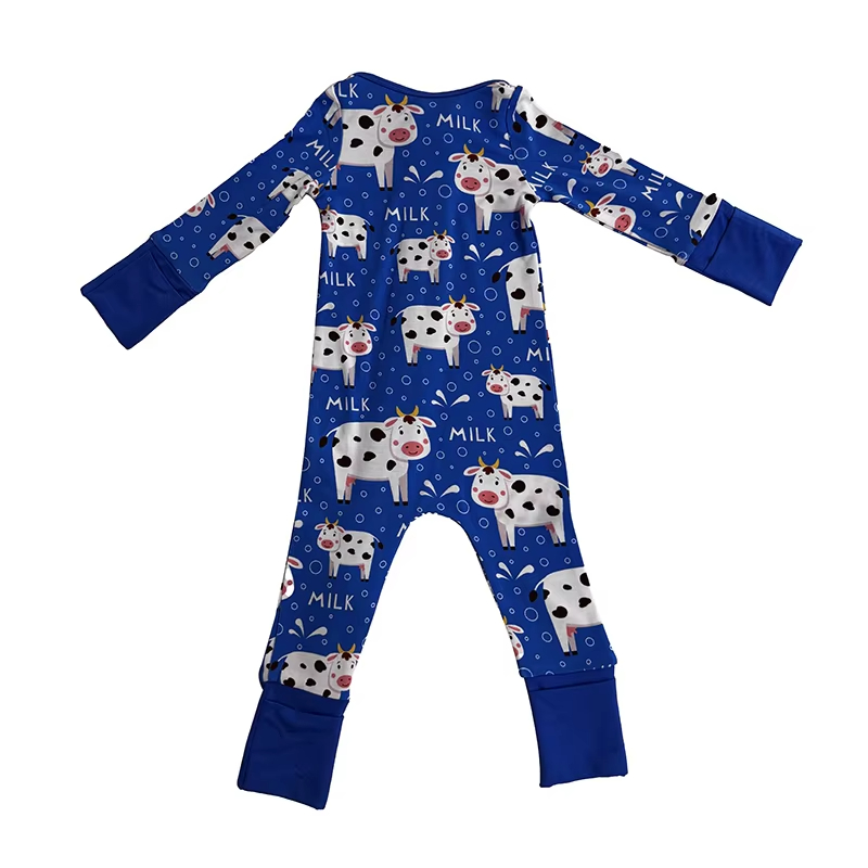 CHINEE Little Glow Kid High Quality Baby Bamboo Soft Comfortable Winter Slpeepwears Convertible Zippered Romper Set