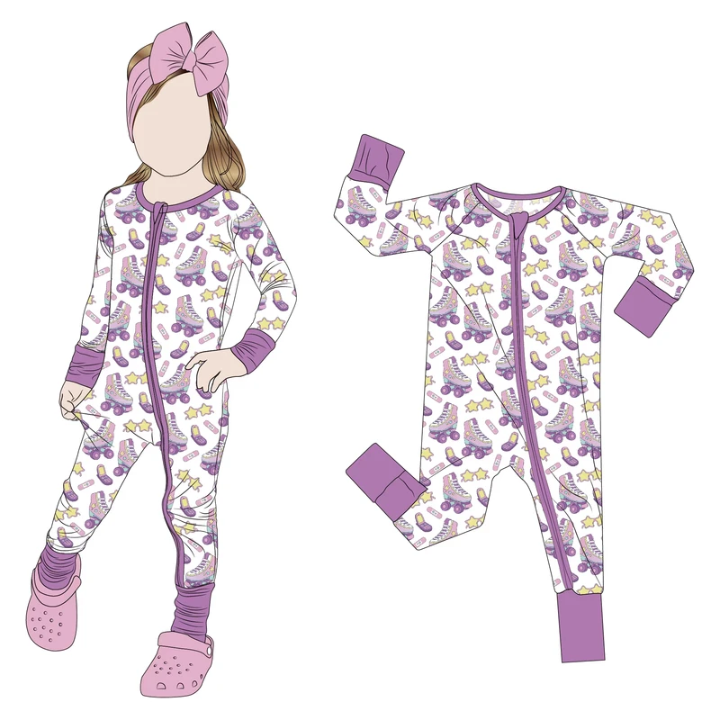 CHINEE Little Glow Kid Hot Selling Comfortable Fabric Bamboo Zipper Romper Sleepers Jammies for Baby Kids