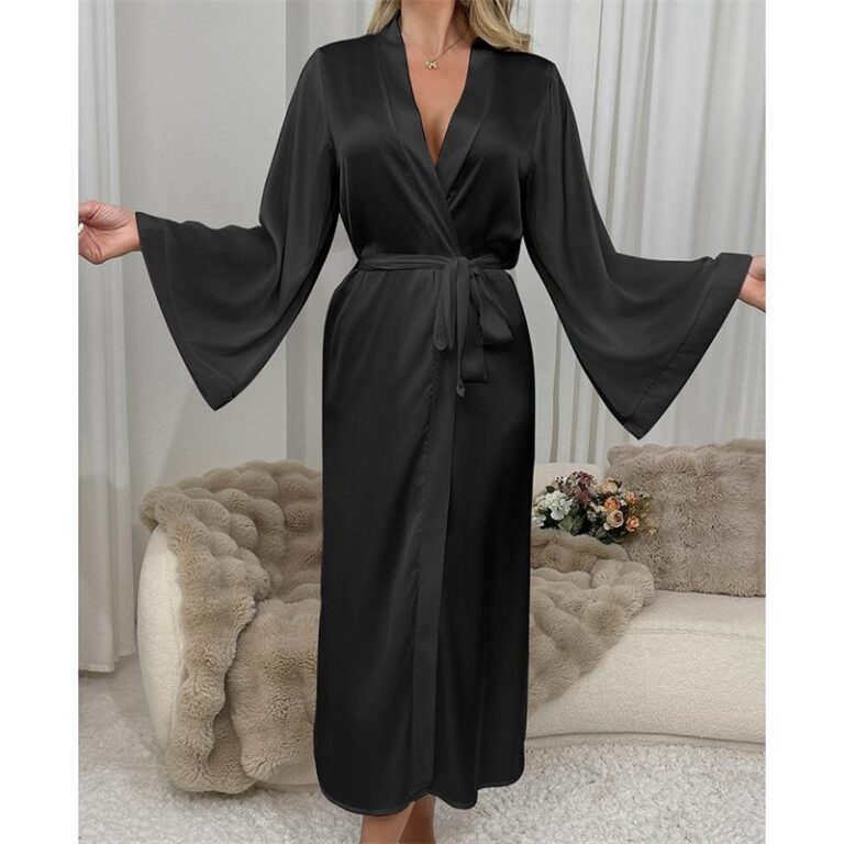 CHINEE-Long-Night-Dress-for-Women-Silk-Spa-Robe-Ladies-Pajamas-and-Sleepwear