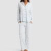CHINEE Long Sleeve Pajama Set Women's Bamboo Two Piece Lounge Set Button up Womens Pyjamas Sustainable Print Sleepwear for Women