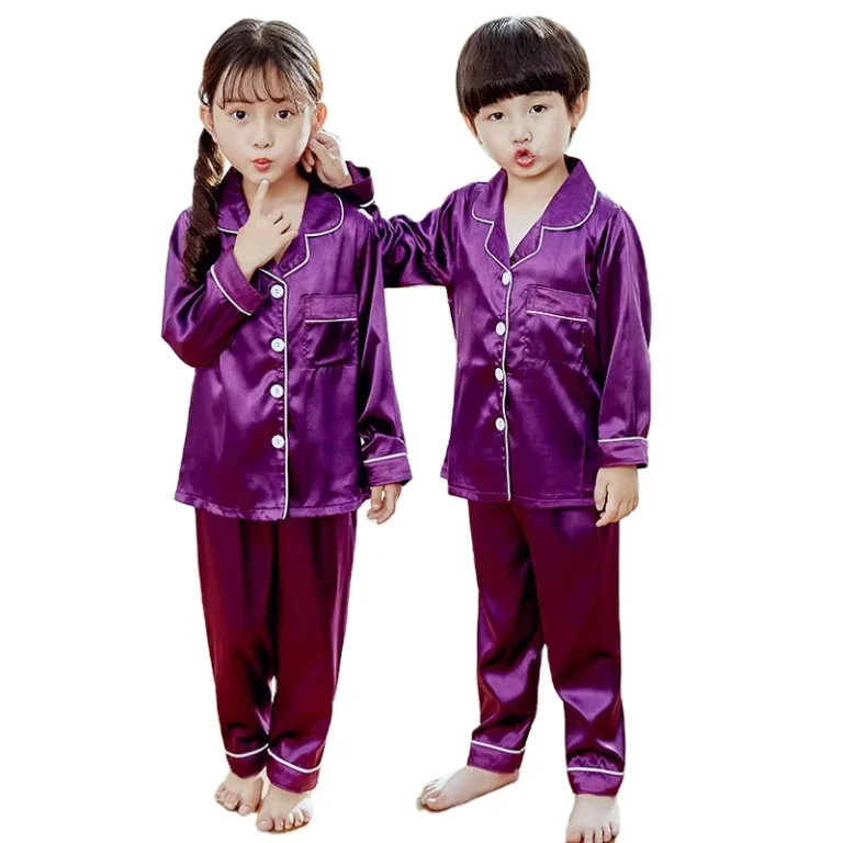 CHINEE-Long-Sleeves-Kids-Boys-Satin-Sleepwear-Pajamas-Sets-Baby-Girls-Home-Wear-Clothing-Outfits-1