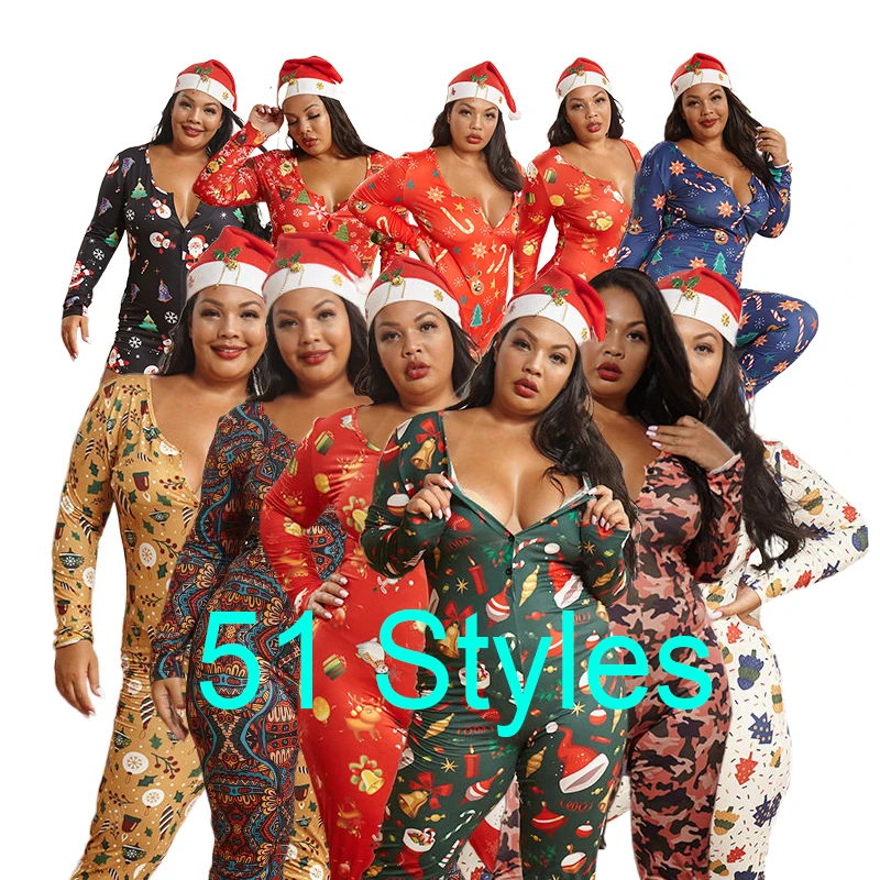 CHINEE Long Women Plus Size Onesie 5Xl Pajamas Nightwear Adults Sexy Custom Adult Onesie Christmas Onesies for Women Pajamas