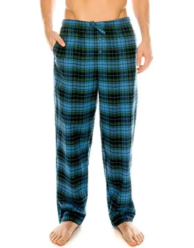 CHINEE Loose Fit Men's Oversized Straight Leg Flannel Pajama Sets Quick Dry Breathable Night Wears and Sleeping Clothing Pajamas Male