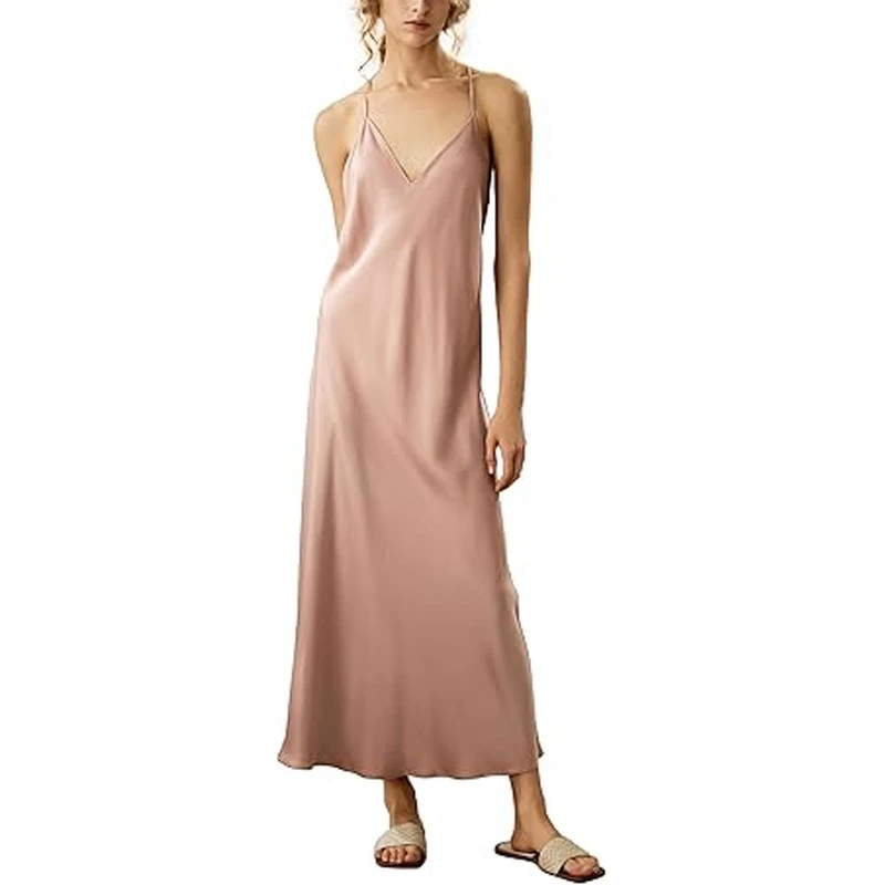CHINEE Loose Fit Women's Thermal Satin Knee Length Nightdress & Sleep Suit Set Contrast Piping Everyday Comfort