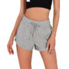 CHINEE Lounge Sleep Shorts Women Soft Brushed Cotton Fleece Relaxed Fit Side Pockets Drawstring Casual Vacation Wear
