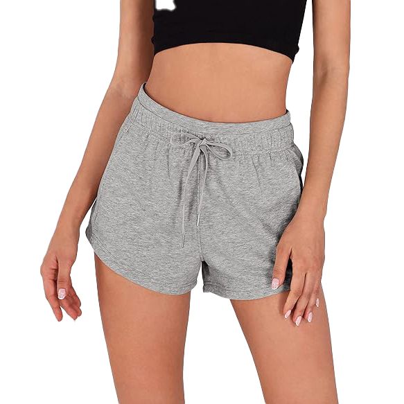 CHINEE Lounge Sleep Shorts Women Soft Brushed Cotton Fleece Relaxed Fit Side Pockets Drawstring Casual Vacation Wear
