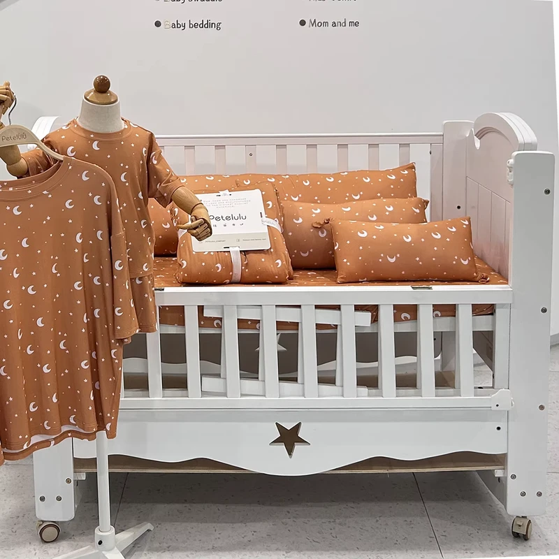 CHINEE Lounge Wear Brown Custom Matching Family Pajamas Set Mommy and Me Christmas Outfits for Baby Girls and Mom
