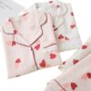 CHINEE Loungewear Pink Soft Satin Sleepwear Short Sleeve Women Pajamas Set