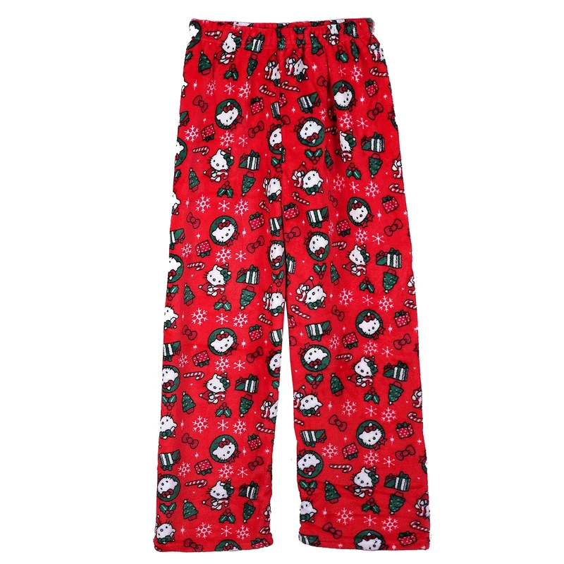 CHINEE Low MOQ Winter Women's Casual Breathable Fleece Eco Friendly Loose Fit Wide Leg 100% Polyester 300g Pajama Pants Elastic