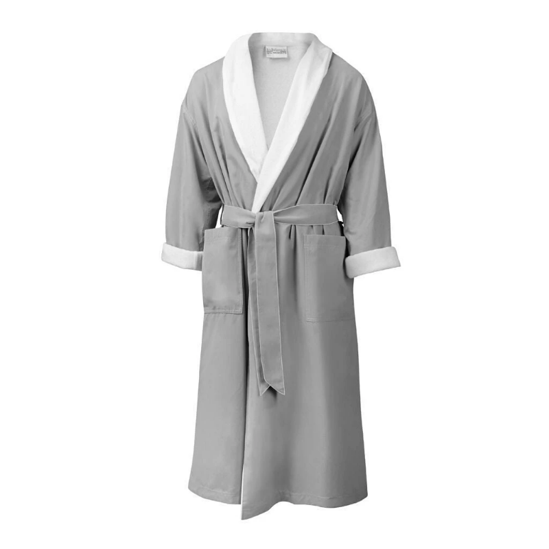 CHINEE Luxury Double Layer Microfiber Breathable Thermal Couple Sexy Long Sleeve Bath Robe