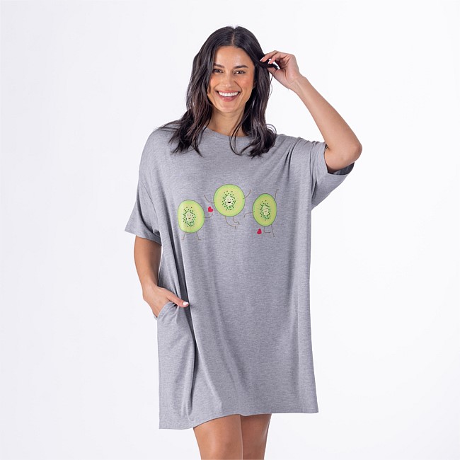 CHINEE Luxury Oversized Bamboo Sleep Tee for Women Plus Size Nightgown with Pockets ODM Summer T Shirt Factory Direct