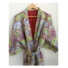 CHINEE Luxury Premium Quality Kantha Kimono Bathrobe for Women Knee Length Handwork Sleepwear Premium Kimono Robe