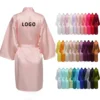 CHINEE Luxury Satin Silk Robe Women Bride Bridesmaid Night Gown Wedding Party Sleepwear Morning Dress Kimono Bridal Robes