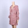 CHINEE Luxury Soft Chenille Kimono Robe Cozy Short Bathrobe with Belt