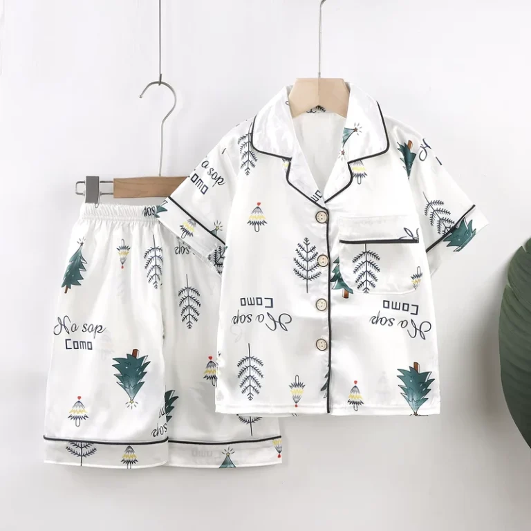 CHINEE-Luxury-Summer-Breathable-Thermal-Satin-Cotton-Turn-down-Collar-Sleepwear-Sets-Kids-Two-Pieces-Printed-Pajamas-Cartoon-1
