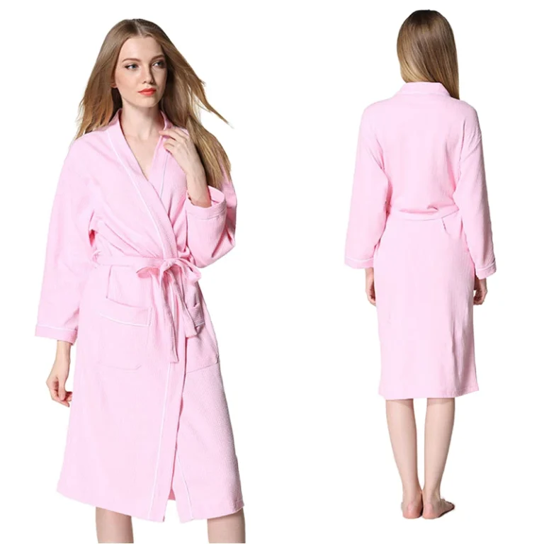 CHINEE-Luxury-Waffle-Terry-Bathrobe-Robe-100-Cotton-Quick-Dry-Long-Sleeve-Customizable-for-Men-Home-and-Hotel-Use