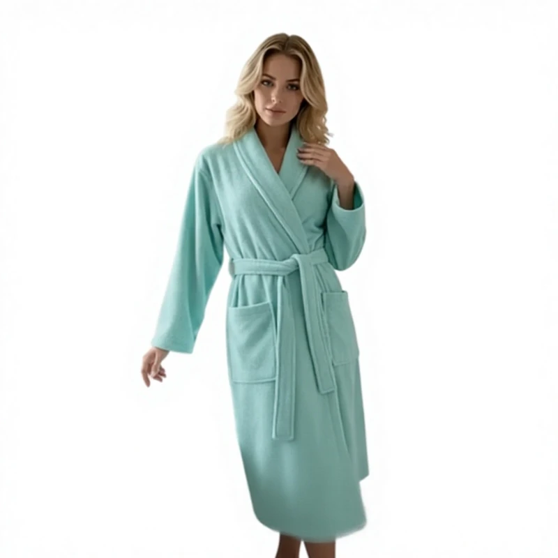 CHINEE Luxury Woven Eco Friendly Quick Dry 100% Cotton Curly Shalaya Bathrobe