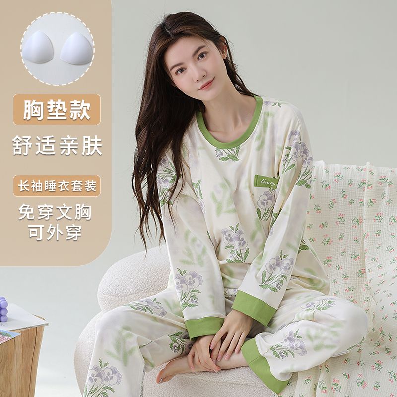 CHINEE M 5XL Pure Cotton Pajamas Spring Autumn Woman in New Design Nightshirts Flower Print Pattern Nightgown Plus Size Sleepwear