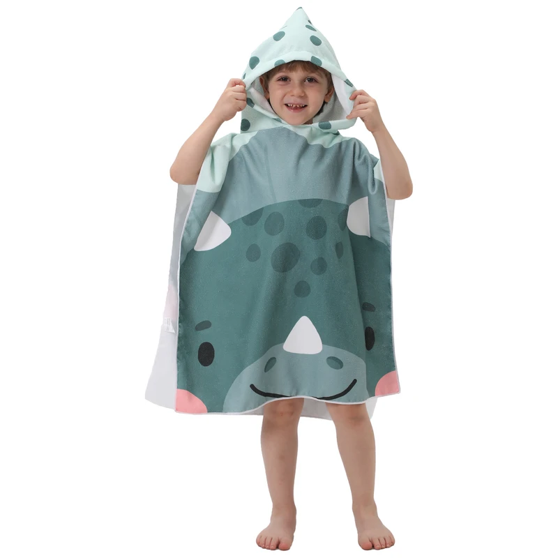 CHINEE MB066 Hot Selling Super Soft Girls Robes Woven Flannel Fleece Hooded Unicorn Cape Bathrobe for Kids Home Use